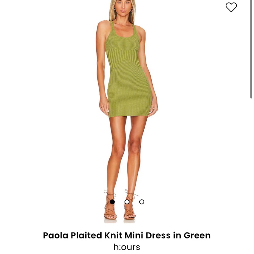 Paola Plaited Knit Mini Dress in Green